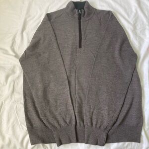 Men's Orvis merino wool quarter Zip Sweater size L